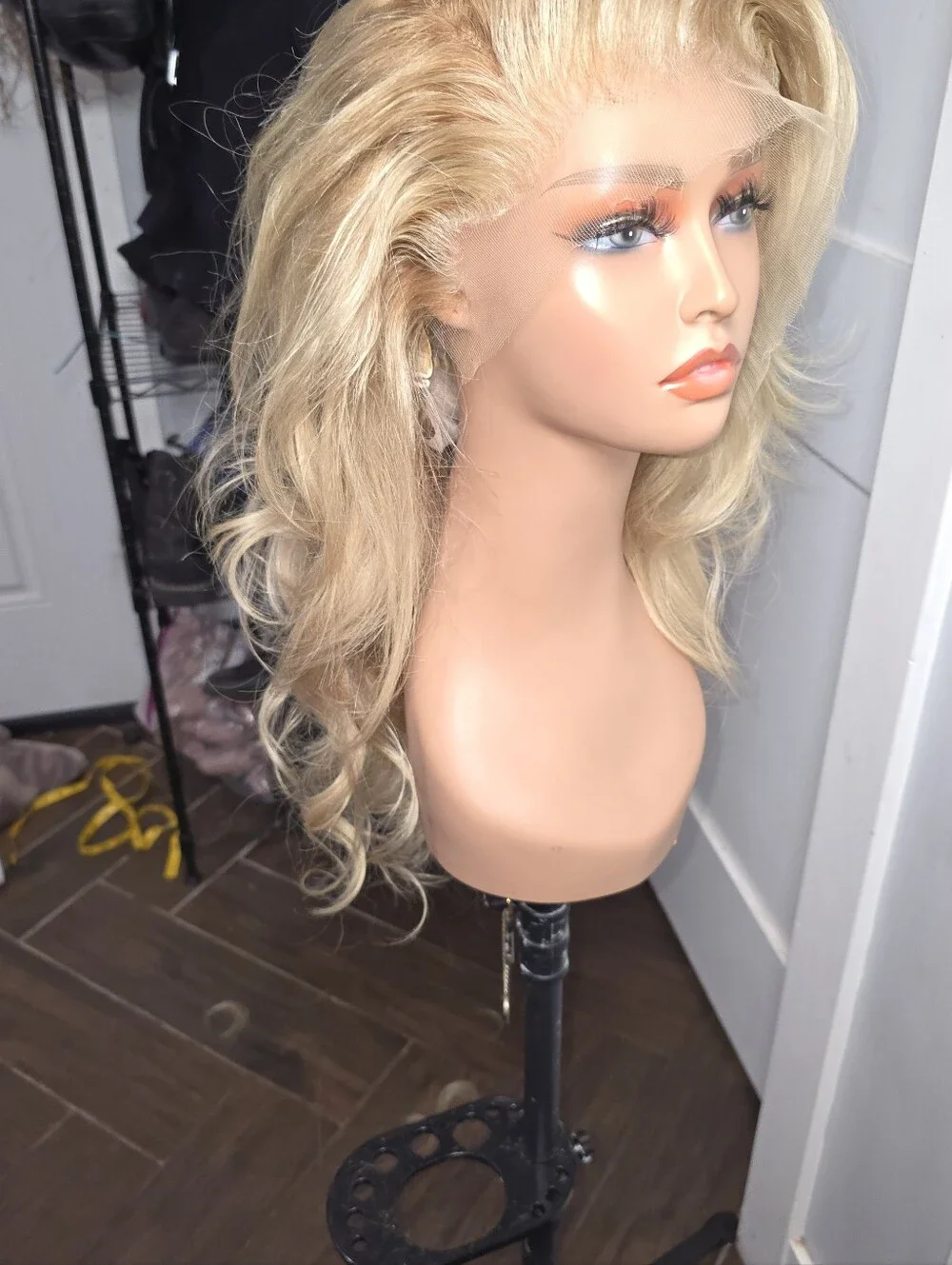 Custom Beige Blonde Human Hair full 13x6 HD lace frontal